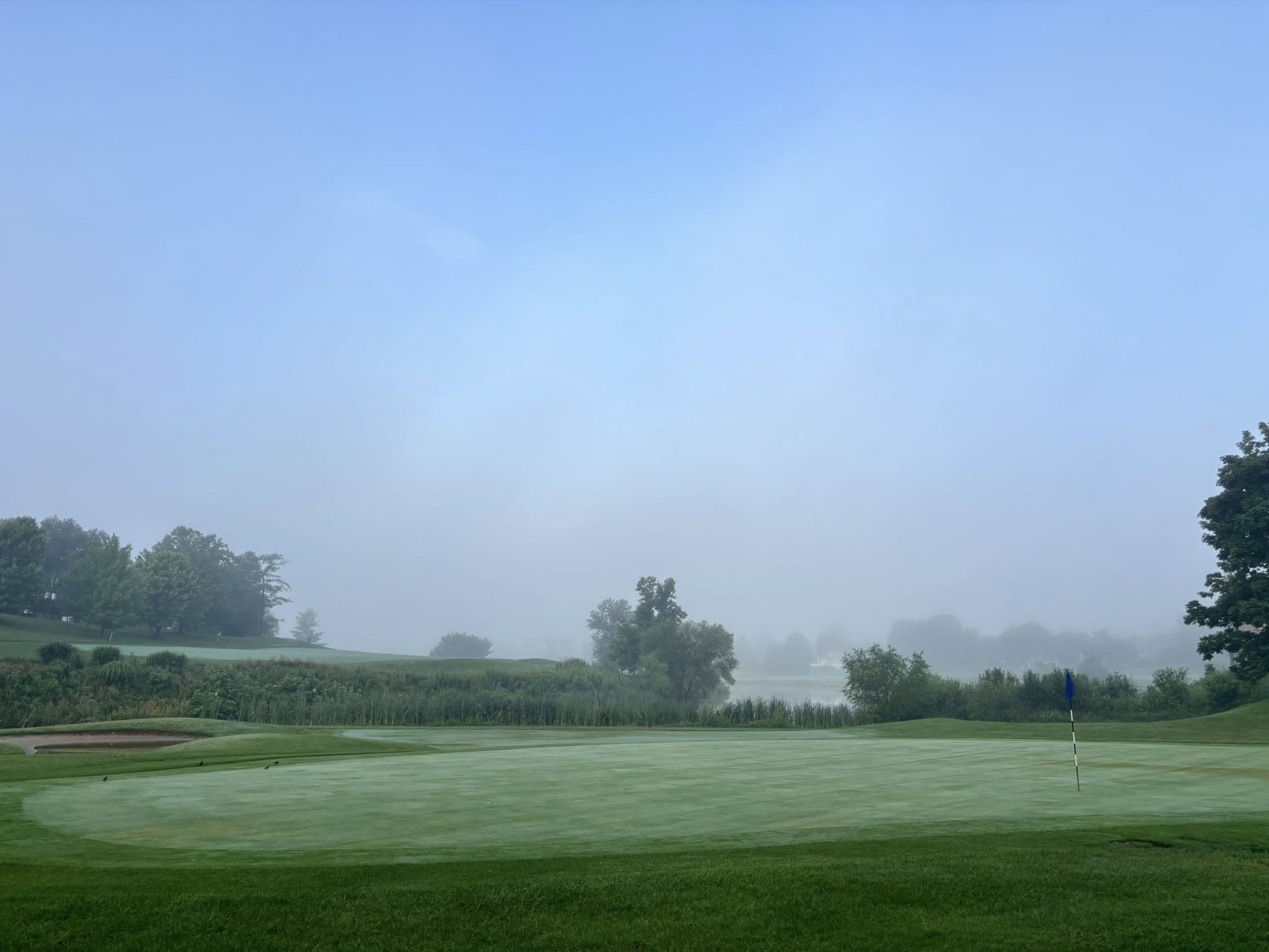 Foggy morning on Louisville golf course